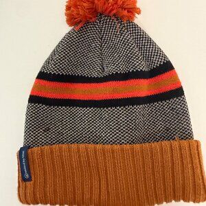 United By Blue Ochre Orange and Blue Recycled Birdseye Beanie